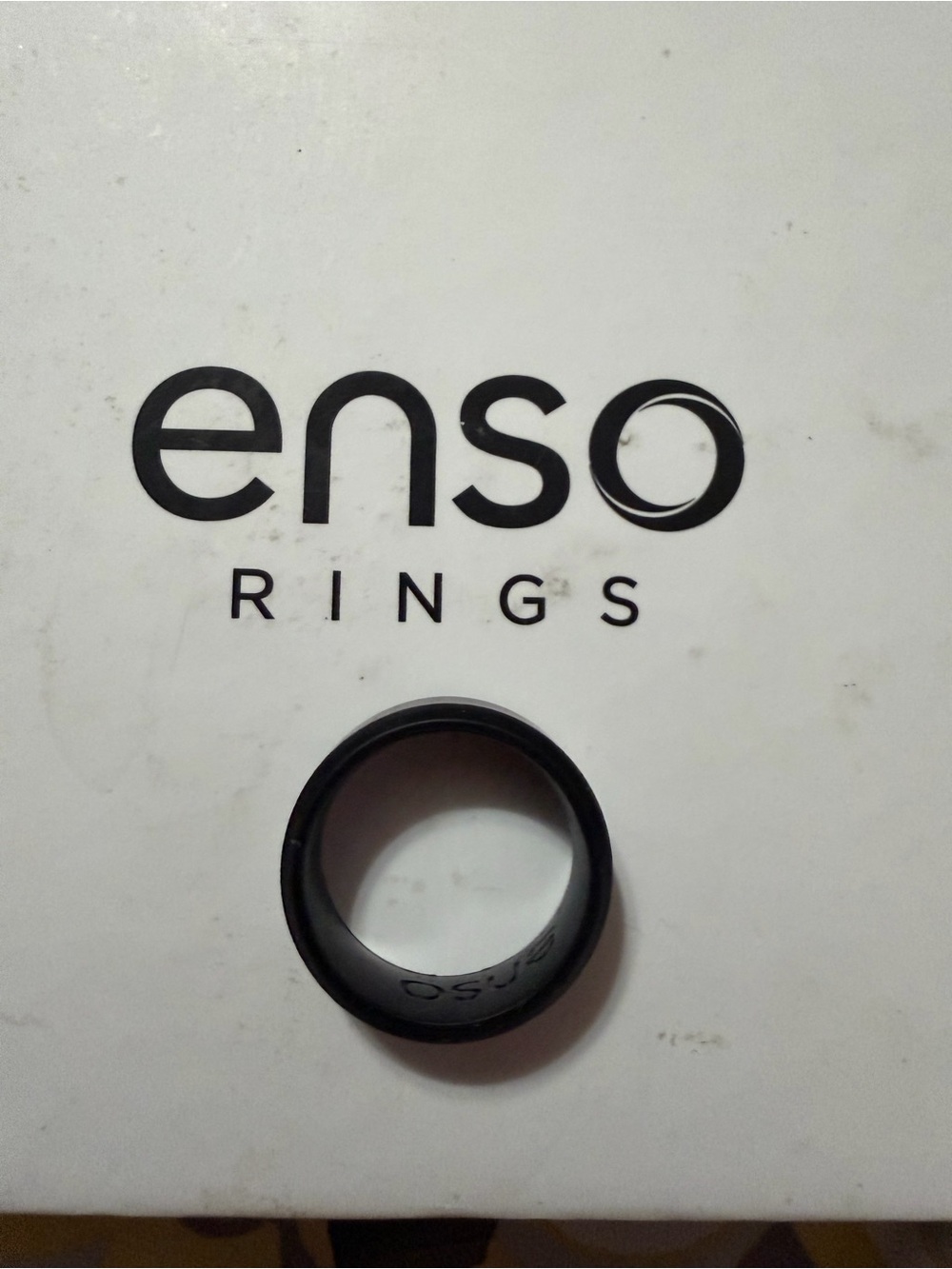 Enso Black obsidian Rise Ring Size 7 - Silicone Ring - Picture 2 of 4